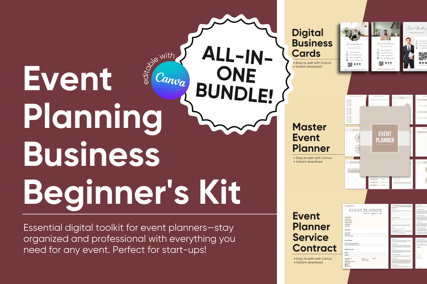 event planning business start up kit