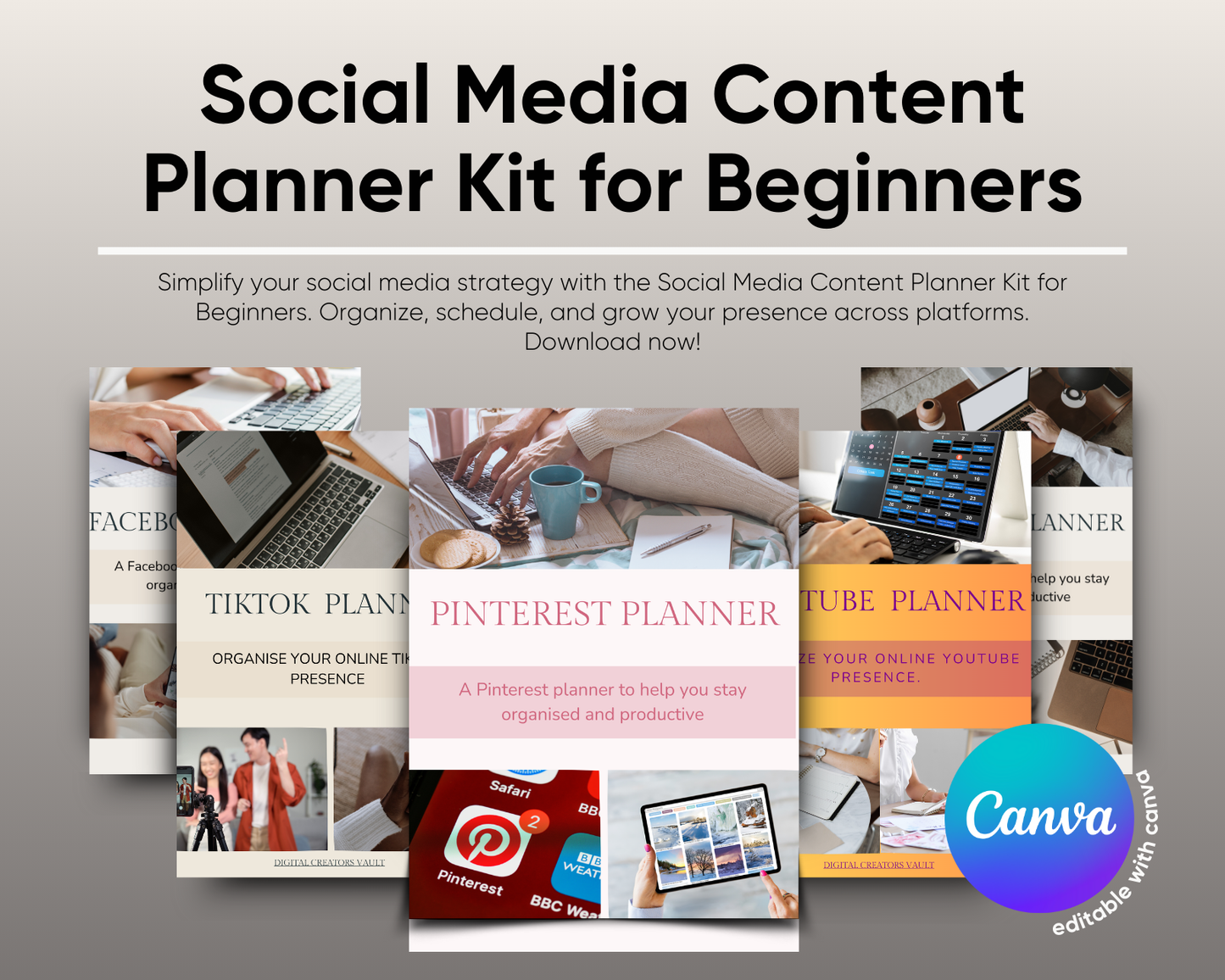 social media content planner kit for beginners