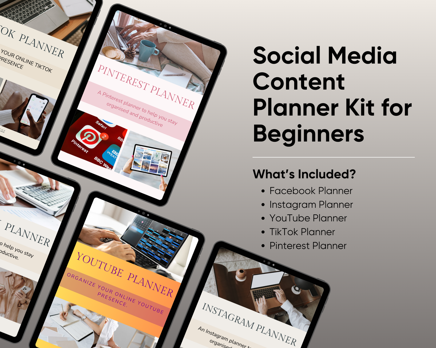 social media content planner kit for beginners