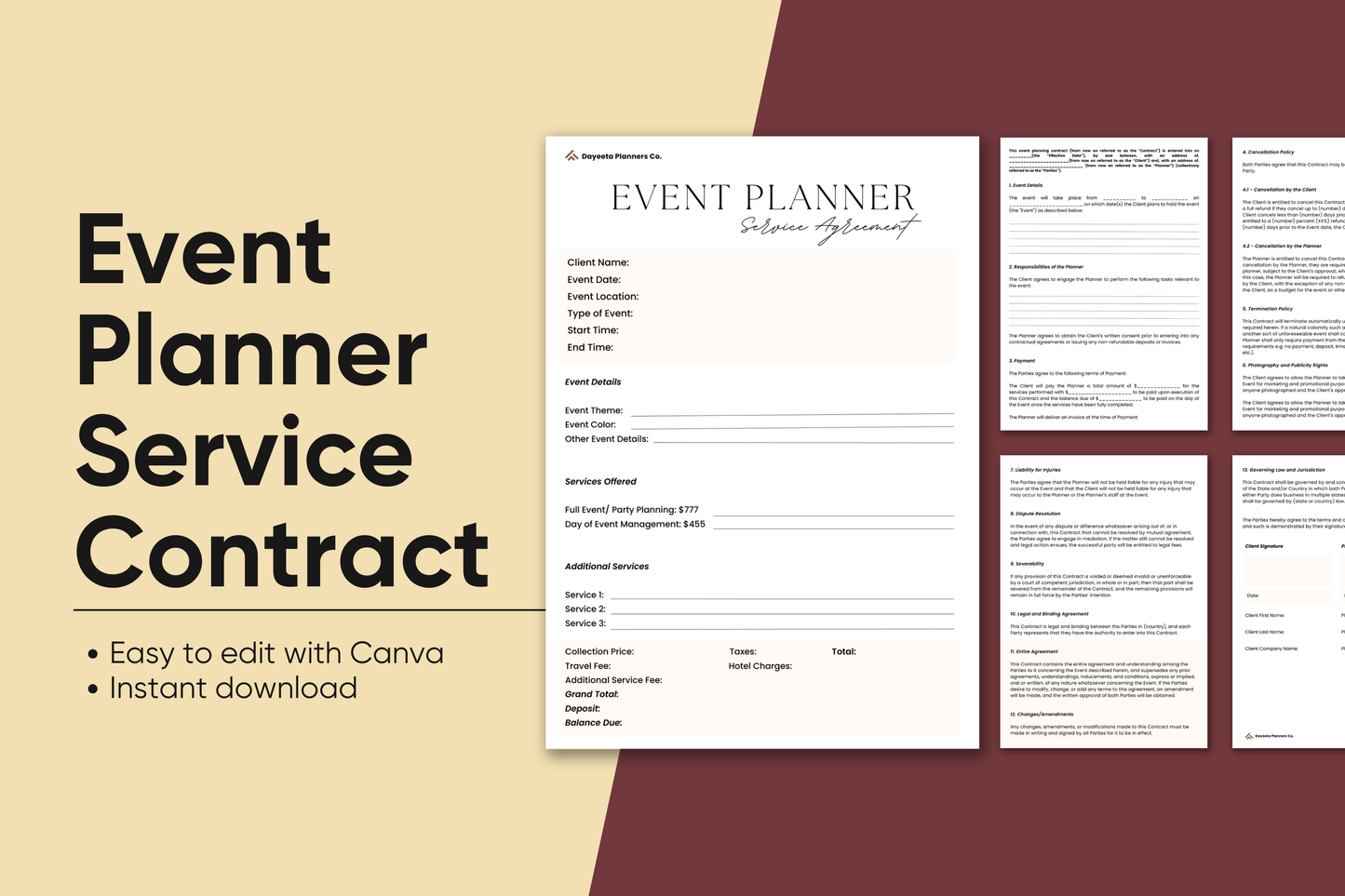 event planning business start up kit